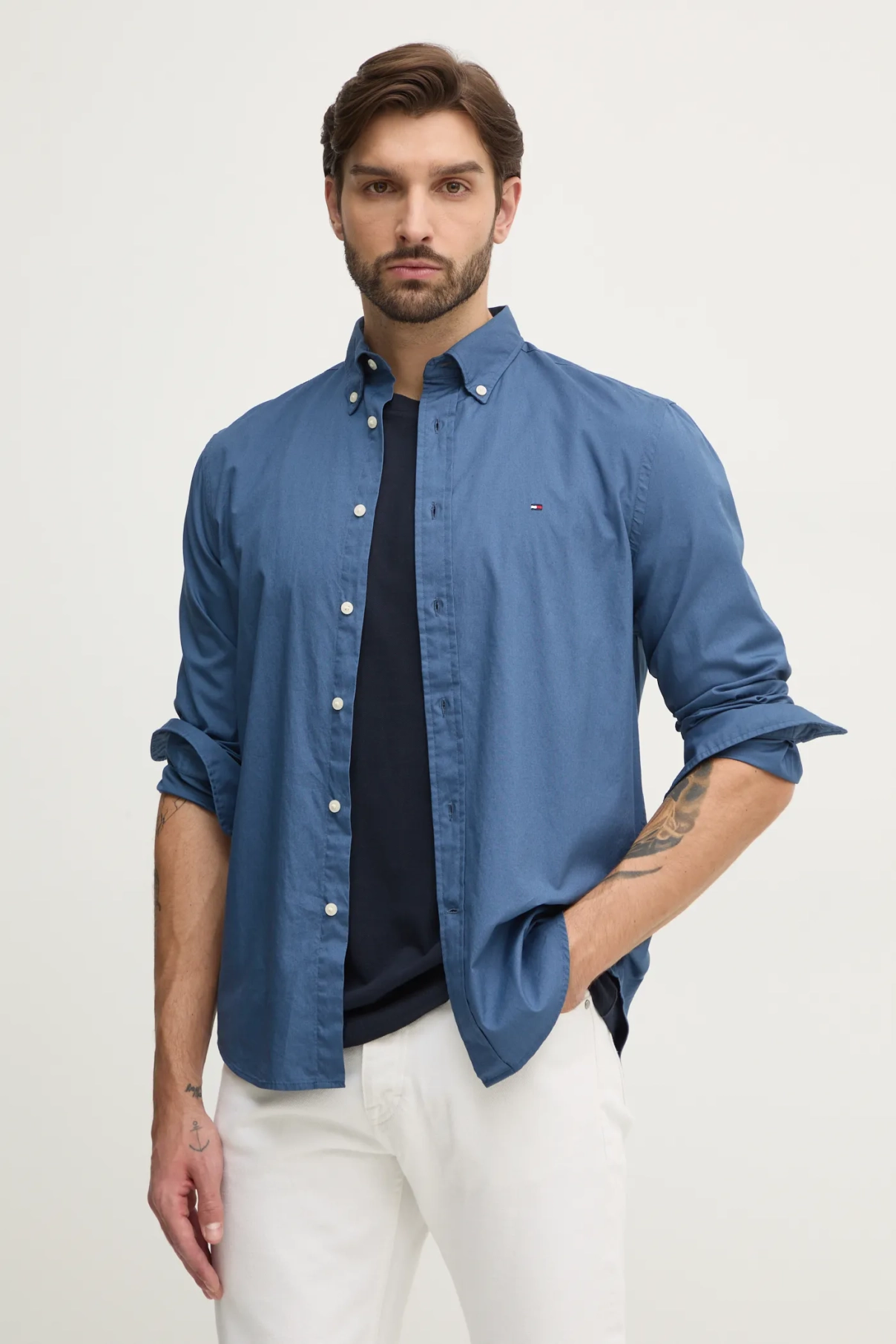 Хлопковая рубашка Tommy Hilfiger, синий
Хлопковая рубашка Tommy Hilfiger, синий
