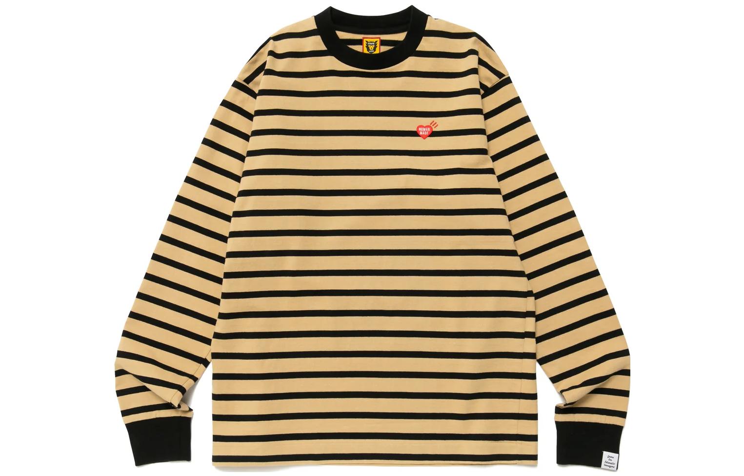 Полосатая длинная футболка HUMAN MADE, бежевая
Полосатая длинная футболка HUMAN MADE, бежевая