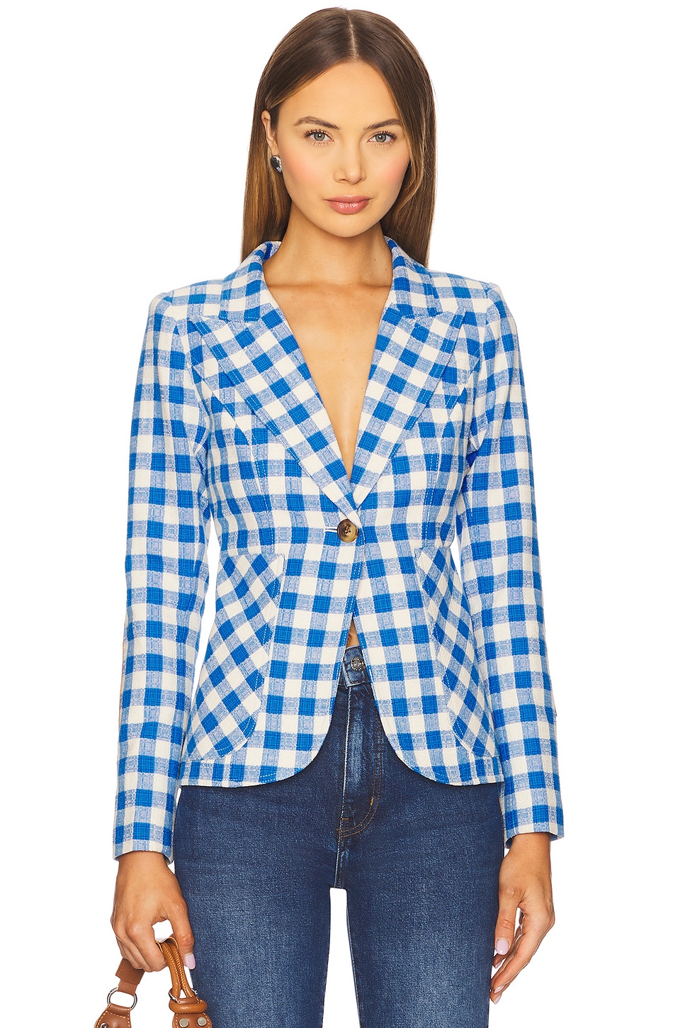 Блейзер "Smythe" с накладными карманами, marine check w/ whiskey leather patches
Блейзер "Smythe" с накладными карманами, marine check w/ whiskey leather patches