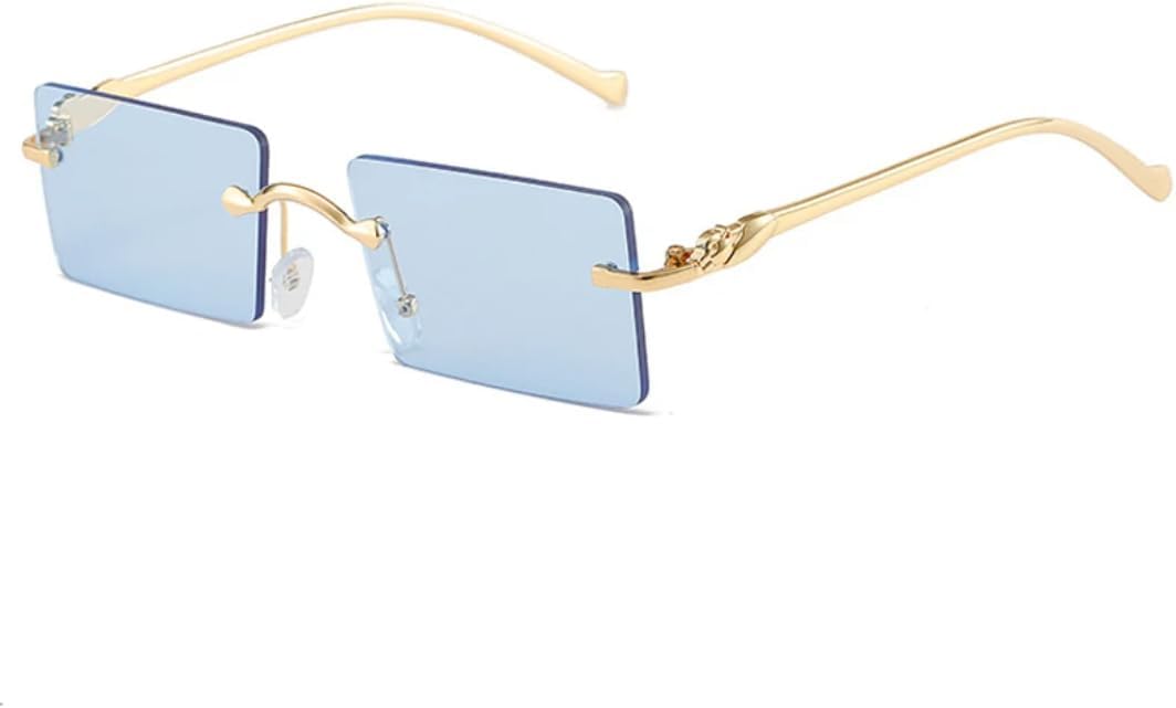 Роскошные квадратные солнцезащитные очки без оправы с металлическими дужками для женщин, модные мужские солнцезащитные очки для активного отдыха, летних путешествий, с защитой от УФ-излучения UV400 TVTBBVV, Gold Blue
Роскошные квадратные солнцезащитные очки без оправы с металлическими дужками для женщин, модные мужские солнцезащитные очки для активного отдыха, летних путешествий, с защитой от УФ-излучения UV400 TVTBBVV, Gold Blue