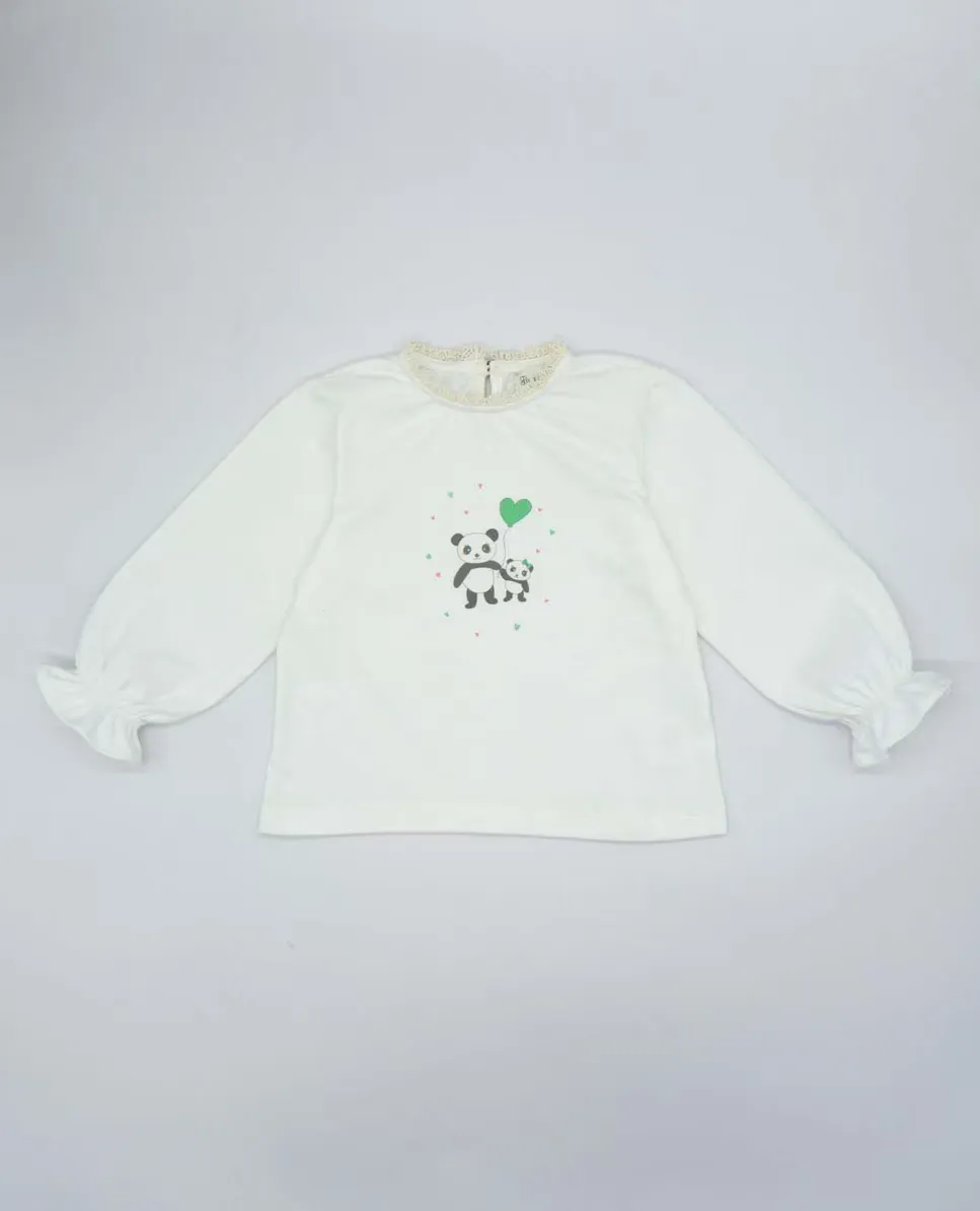 Хлопковая футболка для девочки с рисунком спереди Fina Ejerique, белый
Хлопковая футболка для девочки с рисунком спереди Fina Ejerique, белый