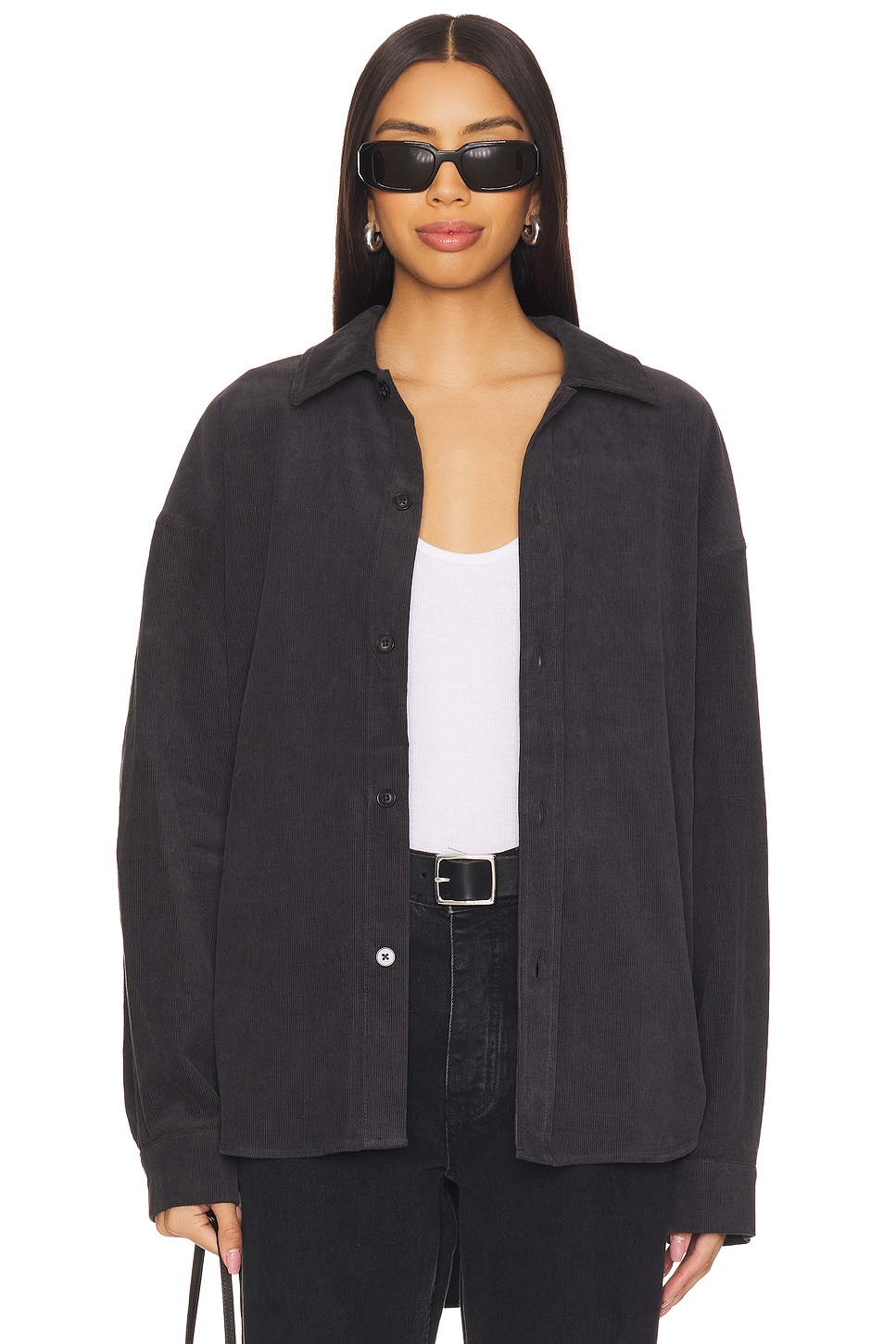 Рубашка свободного покроя из вельвета Wao, черный
Рубашка свободного покроя из вельвета Wao, черный