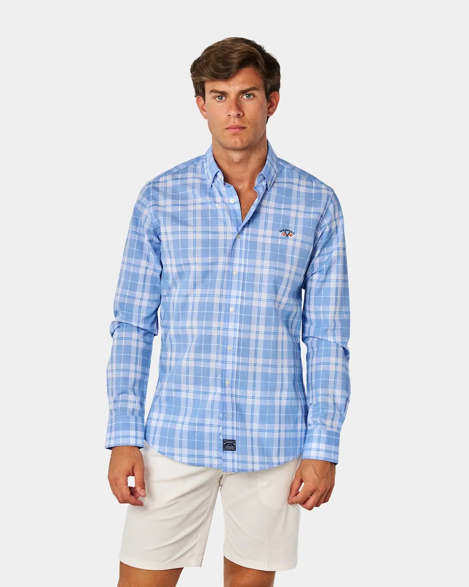 Мужская рубашка поплин классического кроя в клетку Spagnolo, светло-голубой
Мужская рубашка поплин классического кроя в клетку Spagnolo, светло-голубой