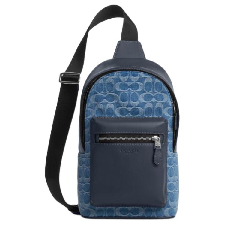 Кожаная сумка-слинг West Cow с тканевой отделкой, маленькая, мужская, джинсовая COACH, basic set (bag+dust bag)
Кожаная сумка-слинг West Cow с тканевой отделкой, маленькая, мужская, джинсовая COACH, basic set (bag+dust bag)