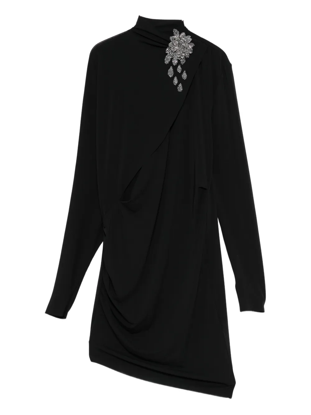 Асимметричное платье с драпировкой, украшенное кристаллами Amen, черный
Асимметричное платье с драпировкой, украшенное кристаллами Amen, черный