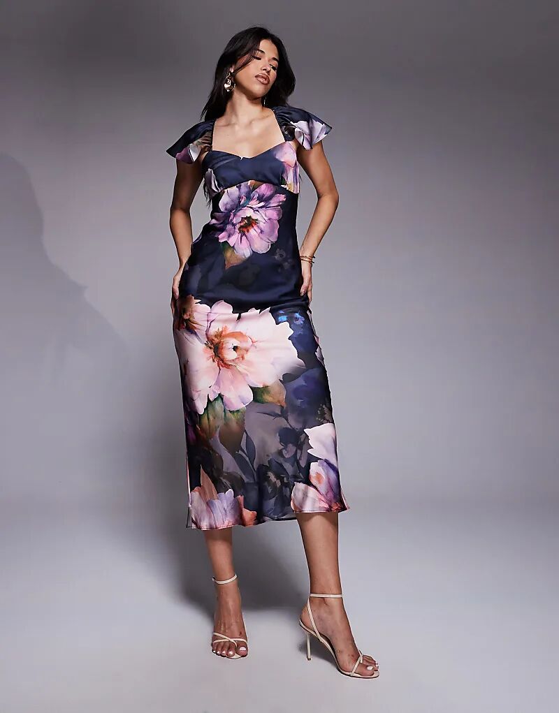 Платье миди из атласа ASOS DESIGN с рукавами-крылышками, фиолетового цвета, с цветочным принтом
Платье миди из атласа ASOS DESIGN с рукавами-крылышками, фиолетового цвета, с цветочным принтом