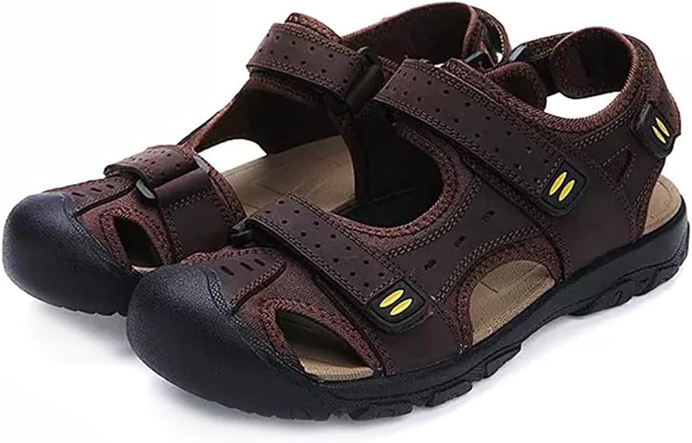 Мужские спортивные походные сандалии Asifn, регулируемые, повседневные, спортивные, рыбацкие, для пляжа, кожаные, с закрытым носком, противоударные, летние, коричневый
Мужские спортивные походные сандалии Asifn, регулируемые, повседневные, спортивные, рыбацкие, для пляжа, кожаные, с закрытым носком, противоударные, летние, коричневый
