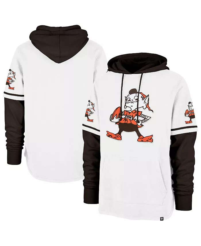 Мужская белая толстовка с капюшоном Cleveland Browns Throwback Shortstop '47 Brand
Мужская белая толстовка с капюшоном Cleveland Browns Throwback Shortstop '47 Brand