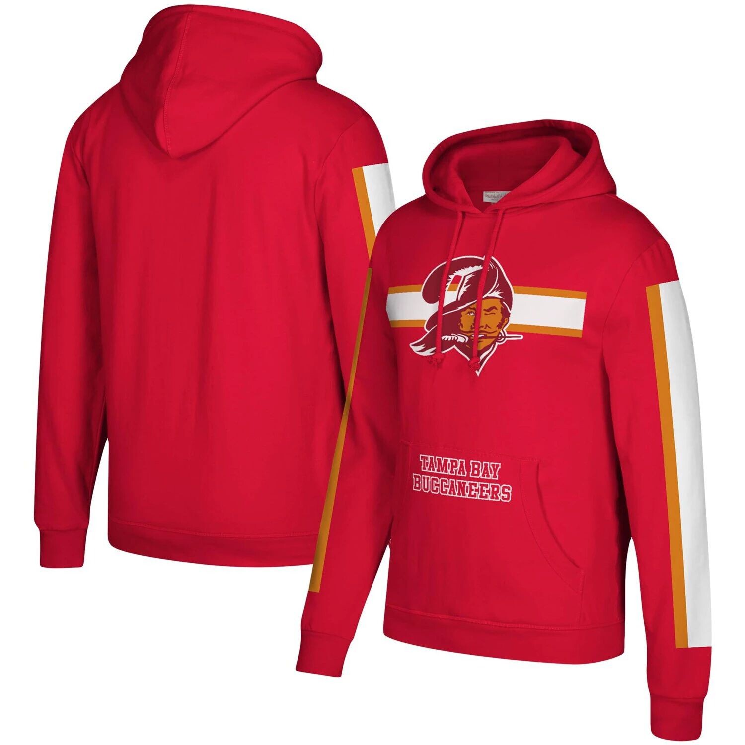 Мужской пуловер с капюшоном Mitchell & Ness Red Tampa Bay Buccaneers с тремя полосками
Мужской пуловер с капюшоном Mitchell & Ness Red Tampa Bay Buccaneers с тремя полосками