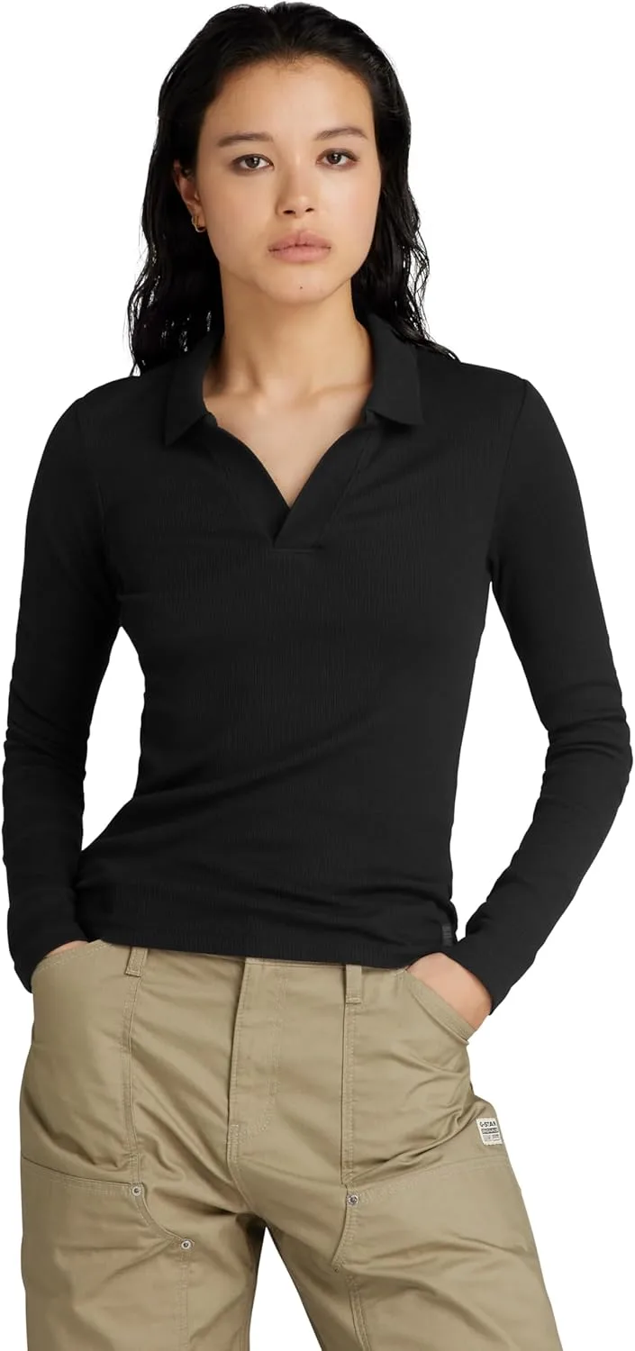 G-Star Raw — женская поло с длинными рукавами и ребристой структурой
G-Star Raw — женская поло с длинными рукавами и ребристой структурой