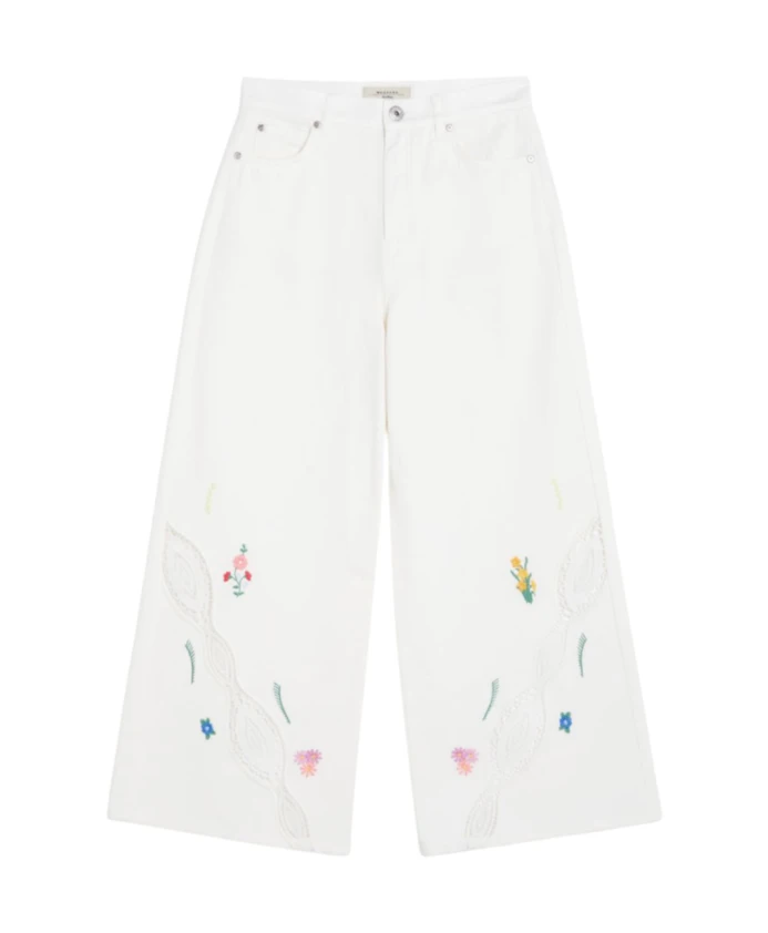 Белые джинсы с широкими штанинами и цветочной вышивкой. Weekend Max Mara, белый
Белые джинсы с широкими штанинами и цветочной вышивкой. Weekend Max Mara, белый