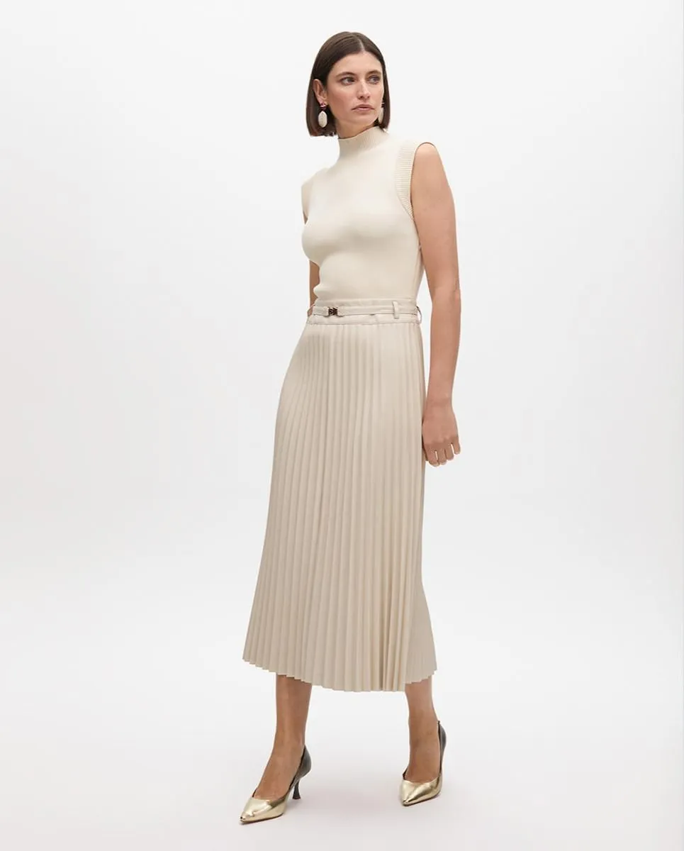Платье без рукавов с плиссированной юбкой Lola Casademunt, бежевый
Платье без рукавов с плиссированной юбкой Lola Casademunt, бежевый