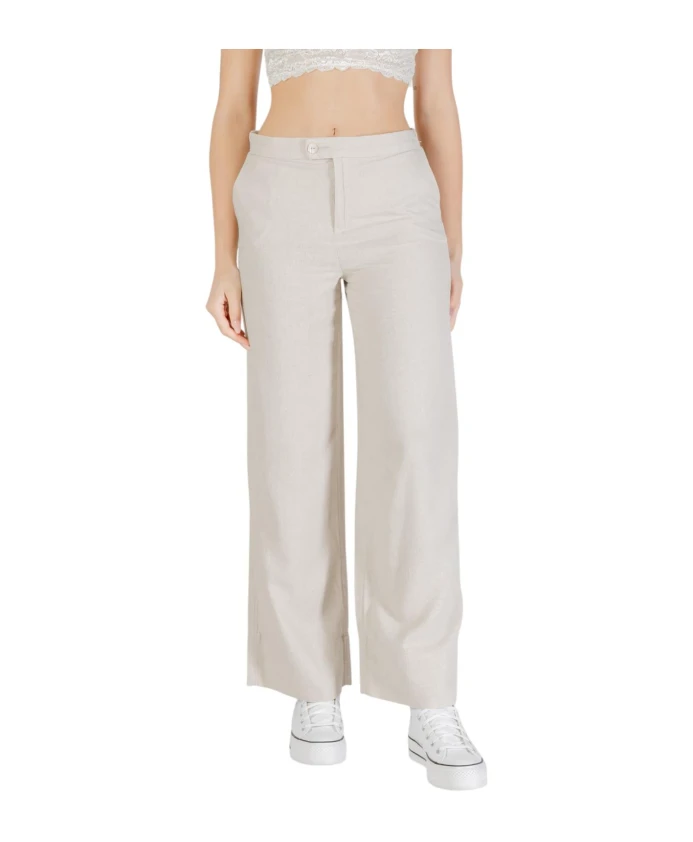 Бежевые брюки с широкими штанинами из льняной смеси Only, бежевый
Бежевые брюки с широкими штанинами из льняной смеси Only, бежевый