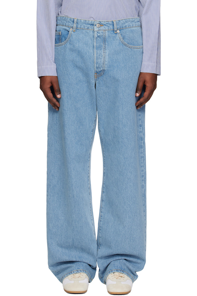 Dries Van Noten Синие джинсы прямого кроя
Dries Van Noten Синие джинсы прямого кроя