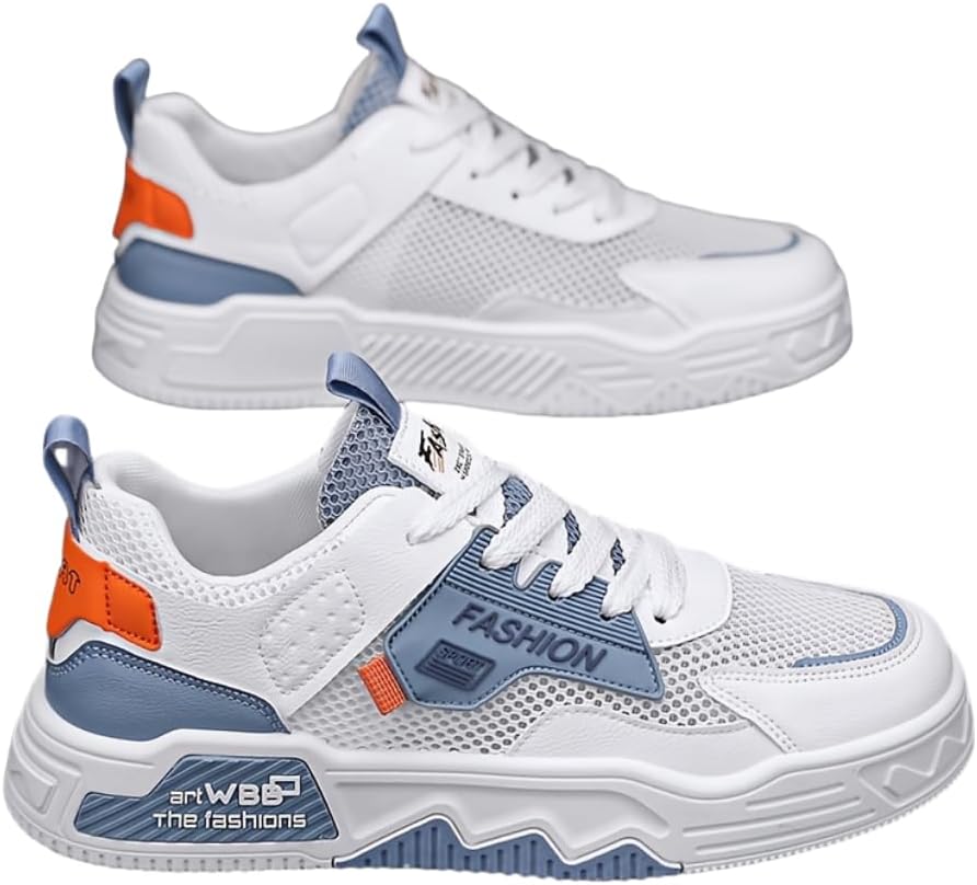 Мужские дышащие летние кроссовки Hhhchpm с сеткой - повседневные низкие туфли на шнуровке для повседневной одежды, белый/синий
Мужские дышащие летние кроссовки Hhhchpm с сеткой - повседневные низкие туфли на шнуровке для повседневной одежды, белый/синий