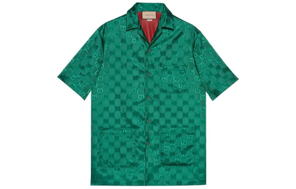 Рубашка мужская зеленая Gucci, зеленый
Рубашка мужская зеленая Gucci, зеленый