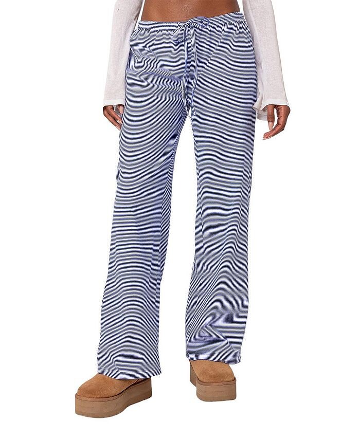 Брюки свободного кроя в полоску Edikted Olivia, синий
Брюки свободного кроя в полоску Edikted Olivia, синий