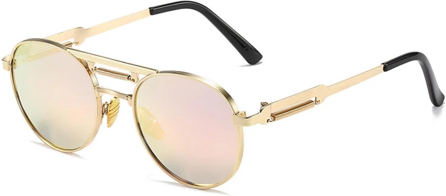 Ретро-металлические панк круглые солнцезащитные очки для женщин, модные, с прозрачными линзами и зеркальной защитой, защита от УФ-излучения UV400, трендовые для мужчин, весна TVTBBVV, Golden Pink Mirror
Ретро-металлические панк круглые солнцезащитные очки для женщин, модные, с прозрачными линзами и зеркальной защитой, защита от УФ-излучения UV400, трендовые для мужчин, весна TVTBBVV, Golden Pink Mirror