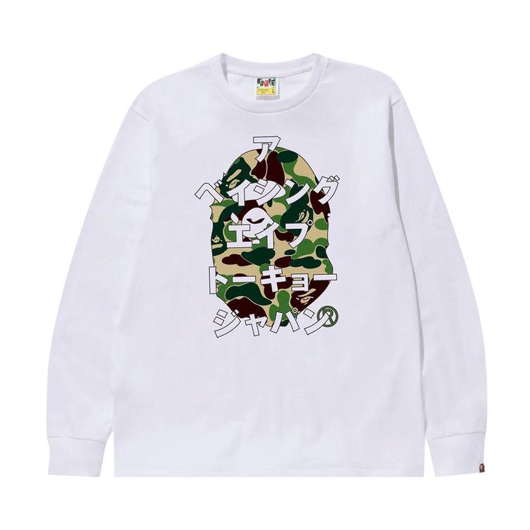 Футболка BAPE ABC Camo Japanese Letters Long-Sleeve Tee, White/Green
Футболка BAPE ABC Camo Japanese Letters Long-Sleeve Tee, White/Green