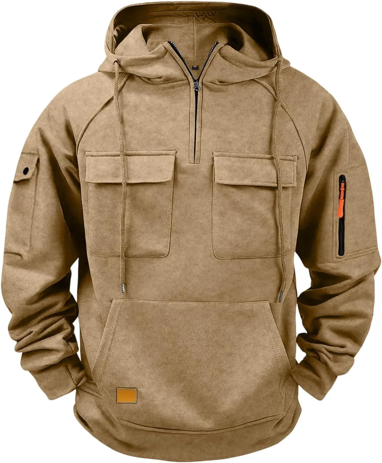 Мужская худи с четвертью молнии Casual Long Sleeve Tactical с карманами
Мужская худи с четвертью молнии Casual Long Sleeve Tactical с карманами