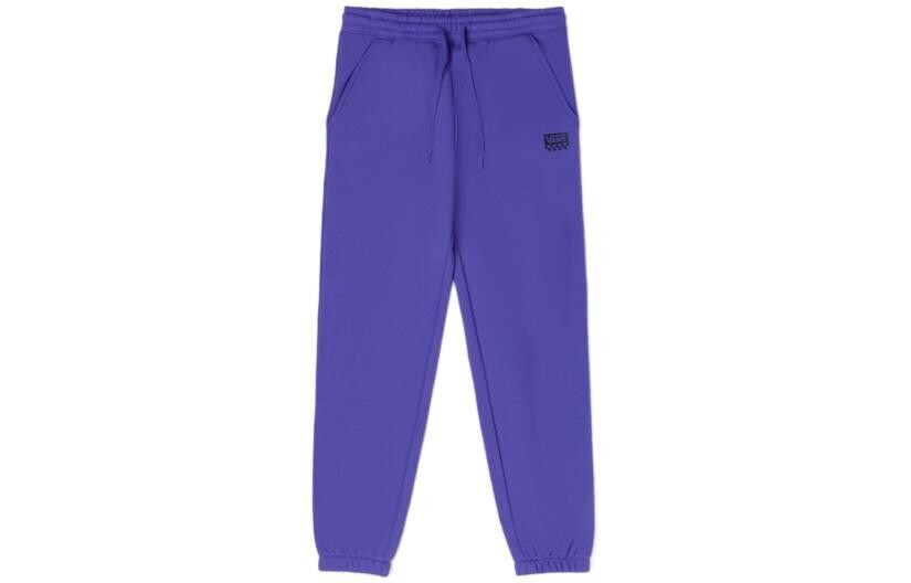 Трикотажные спортивные штаны унисекс цвета барвинка фиолетового Vans, фиолетовый 
Трикотажные спортивные штаны унисекс цвета барвинка фиолетового Vans, фиолетовый