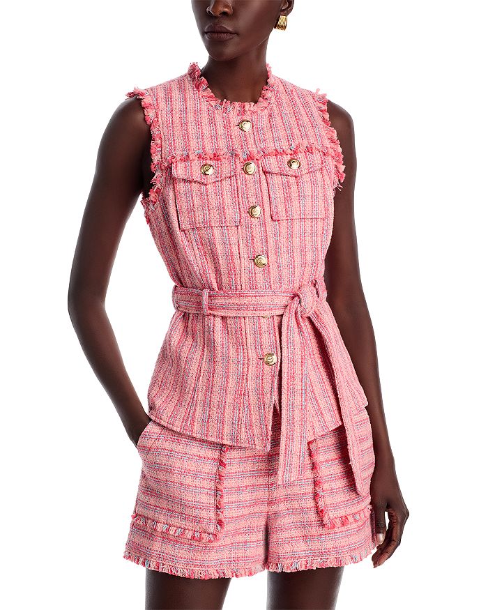 Матильда Твид Рени Жилет с поясом Cinq à Sept, розовый
Матильда Твид Рени Жилет с поясом Cinq à Sept, розовый