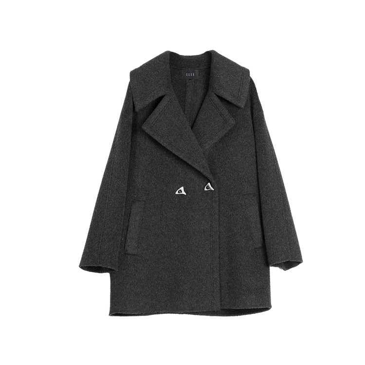 ELLE Пальто женское серо-голубое с лацканами Moderate
ELLE Пальто женское серо-голубое с лацканами Moderate