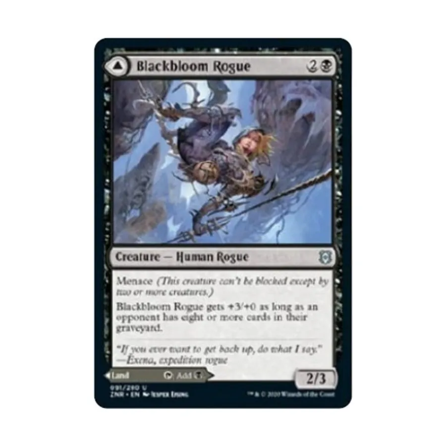 CCG Разбойник Блэкблума // Болото Блэкблума (U), MTG - Zendikar Rising
CCG Разбойник Блэкблума // Болото Блэкблума (U), MTG - Zendikar Rising