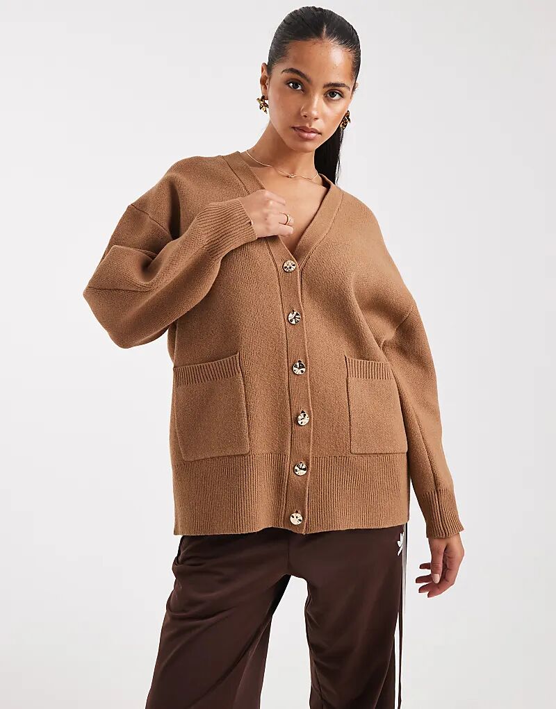 Кардиган бойфренда ASOS DESIGN свободного кроя из структурированной пряжи цвета ириски
Кардиган бойфренда ASOS DESIGN свободного кроя из структурированной пряжи цвета ириски