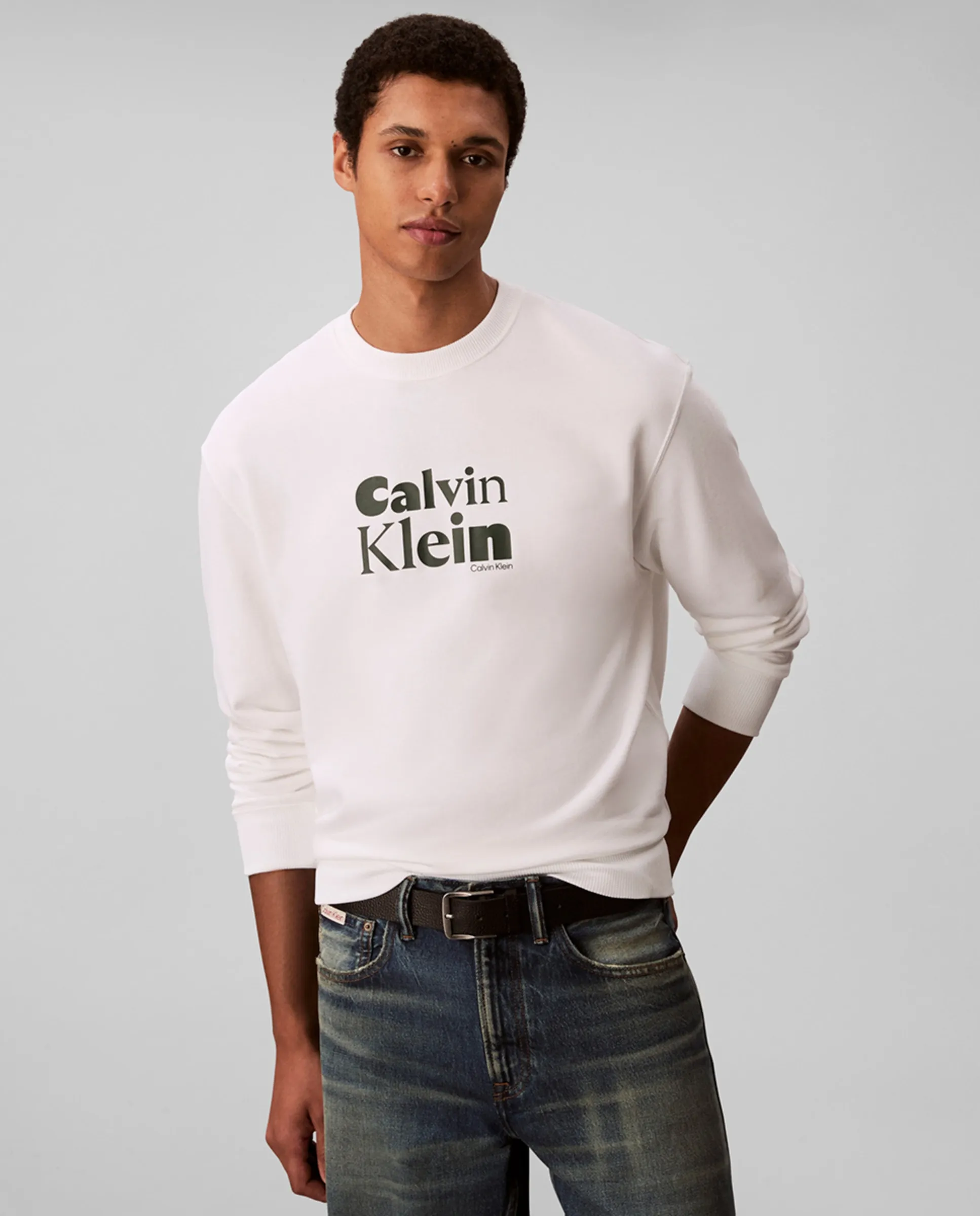 Мужская базовая толстовка Calvin Klein, белый 
Мужская базовая толстовка Calvin Klein, белый