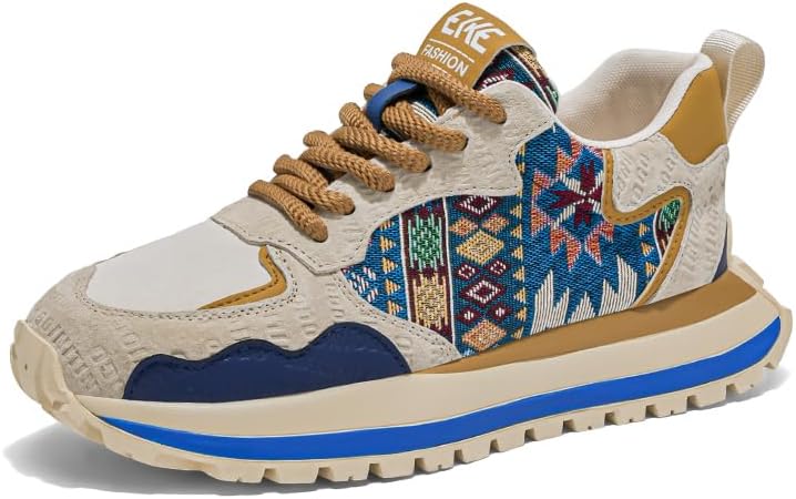 Мужские модные повседневные низкие кроссовки, удобные, нескользящие, дышащие, для ходьбы, на шнуровке, массивные кроссовки, размер 7.5-10.5 Yebonsho, синий
Мужские модные повседневные низкие кроссовки, удобные, нескользящие, дышащие, для ходьбы, на шнуровке, массивные кроссовки, размер 7.5-10.5 Yebonsho, синий