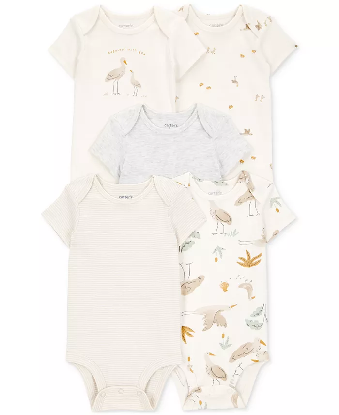 Боди с коротким рукавом для мальчика или девочки с полосками и птичками, 5 шт Carter's, слоновая кость/кремовый
Боди с коротким рукавом для мальчика или девочки с полосками и птичками, 5 шт Carter's, слоновая кость/кремовый