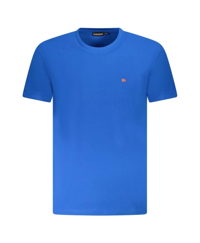 Синяя хлопковая футболка с круглым вырезом Napapijri, синий
Синяя хлопковая футболка с круглым вырезом Napapijri, синий