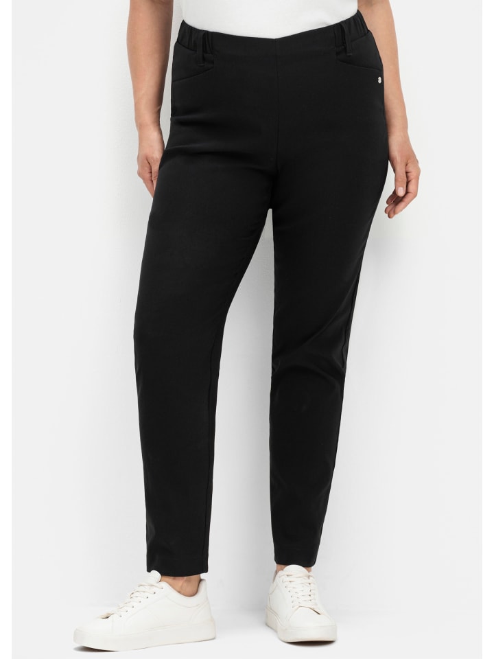 Тканевые брюки sheego, черный
Тканевые брюки sheego, черный