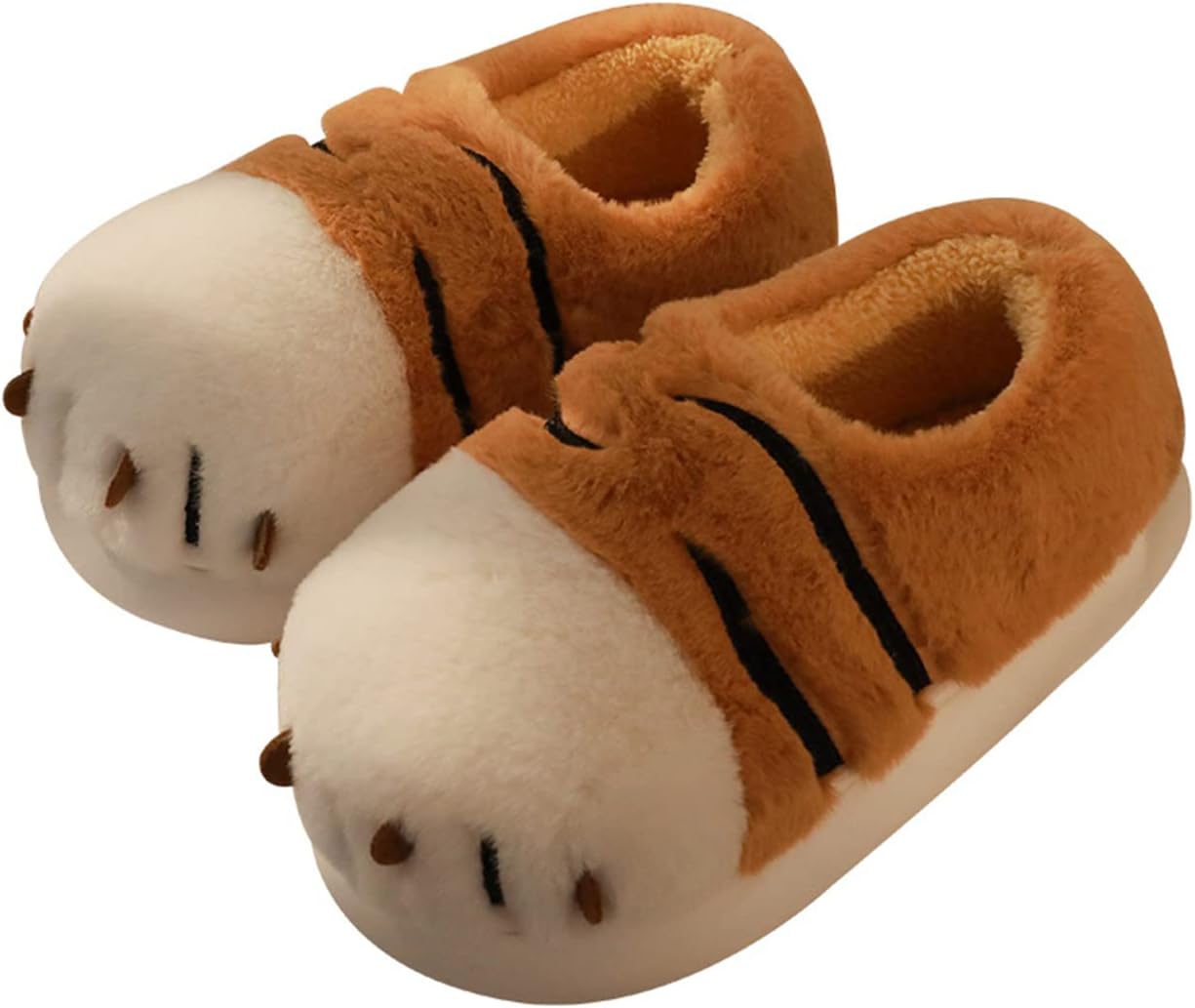 Тапочки WYIKE для женщин и мужчин с теплым плюшем и тигровыми когтями - взрослые хлопковые домашние нескользящие тапочки с толстой подошвой для зимнего тепла, Tiger Claw-shoe
Тапочки WYIKE для женщин и мужчин с теплым плюшем и тигровыми когтями - взрослые хлопковые домашние нескользящие тапочки с толстой подошвой для зимнего тепла, Tiger Claw-shoe