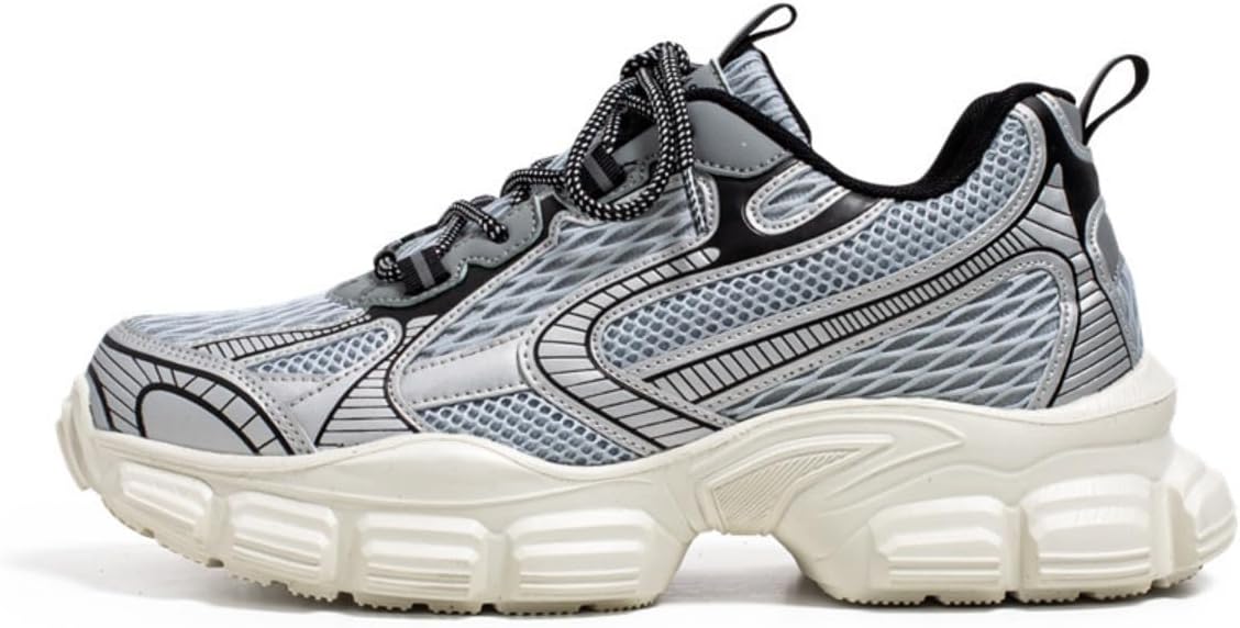 Мужские кроссовки Y2K с массивной подошвой, дышащий верх из сетки, удобная амортизирующая подошва для повседневной и спортивной носки, уникальный дизайн для уличной моды Ctkvbmeoi, серый
Мужские кроссовки Y2K с массивной подошвой, дышащий верх из сетки, удобная амортизирующая подошва для повседневной и спортивной носки, уникальный дизайн для уличной моды Ctkvbmeoi, серый