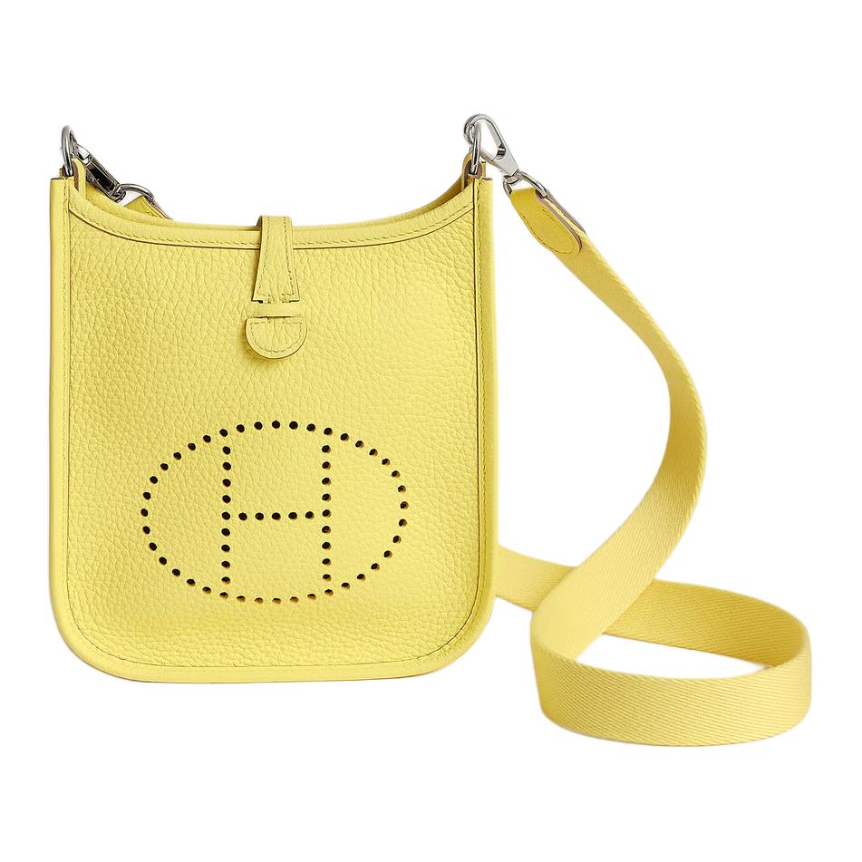 HERMES Сумка через плечо Evelyne из телячьей кожи женская лимонно-винная желтая
HERMES Сумка через плечо Evelyne из телячьей кожи женская лимонно-винная желтая