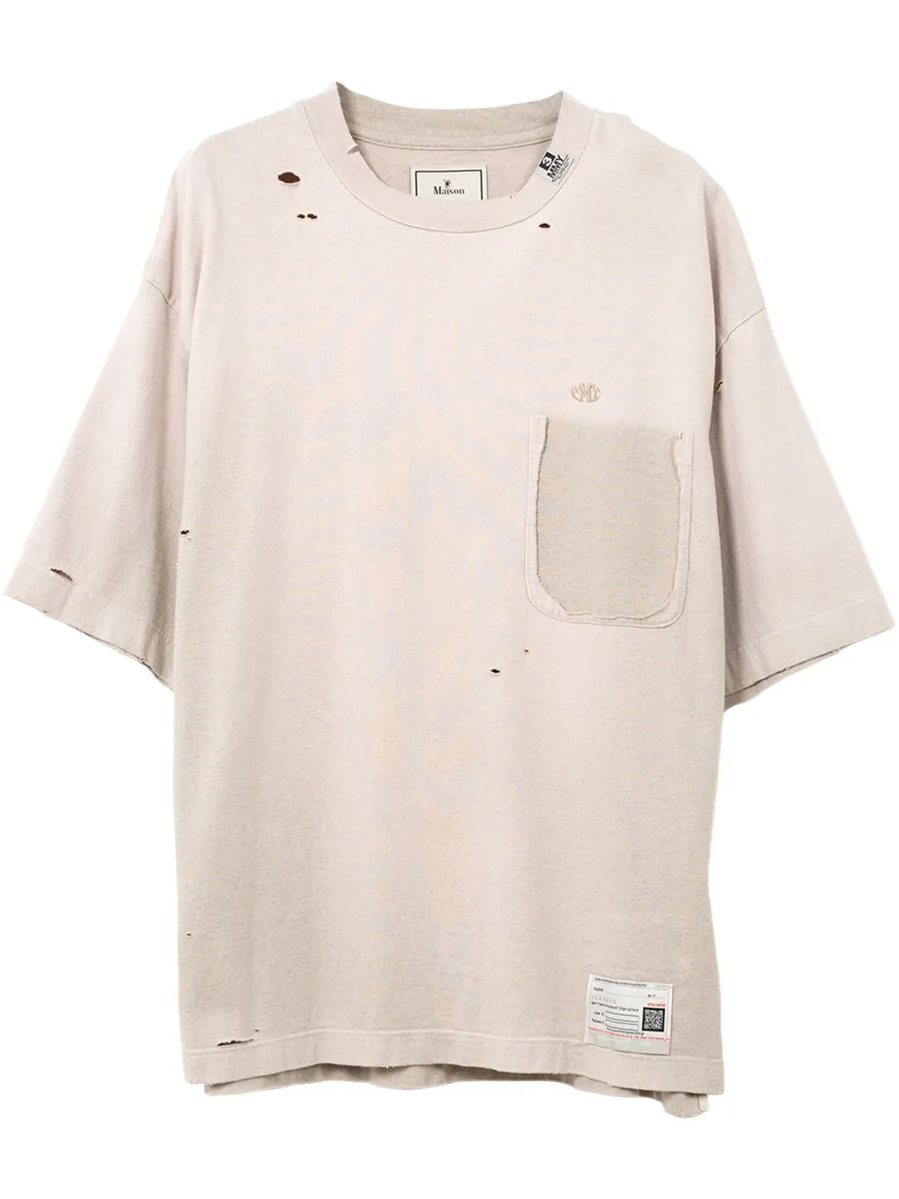 Футболка с эффектом потертости Maison Mihara Yasuhiro, нейтральный
Футболка с эффектом потертости Maison Mihara Yasuhiro, нейтральный