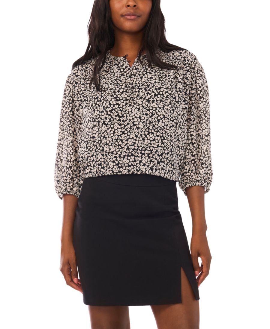 Женская блузка с принтом, рукавами 3/4, круглым вырезом и свободным кроем 1STATE, Rich Black
Женская блузка с принтом, рукавами 3/4, круглым вырезом и свободным кроем 1STATE, Rich Black