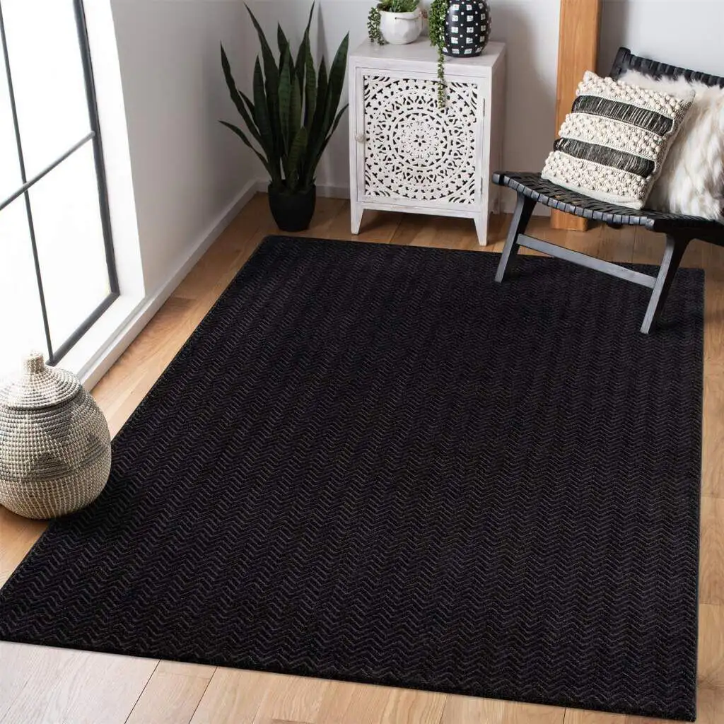 Ковер Carpet City "Fancy", прямоугольный, короткий ворс, однотонный, 3D эффект, зигзаг 140х200 см, черный
Ковер Carpet City "Fancy", прямоугольный, короткий ворс, однотонный, 3D эффект, зигзаг 140х200 см, черный