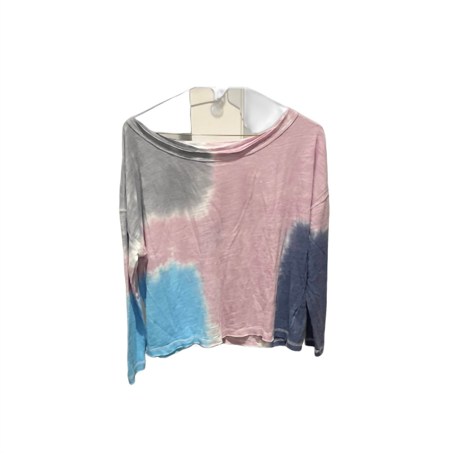 Длинный рукав Slub Jersey с открытым воротом и заниженными плечами Футболка Tie Dye Chaser
Длинный рукав Slub Jersey с открытым воротом и заниженными плечами Футболка Tie Dye Chaser