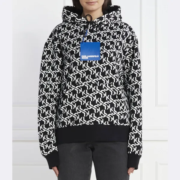 Толстовка свободного кроя с монограммой Karl Lagerfeld, черный
Толстовка свободного кроя с монограммой Karl Lagerfeld, черный