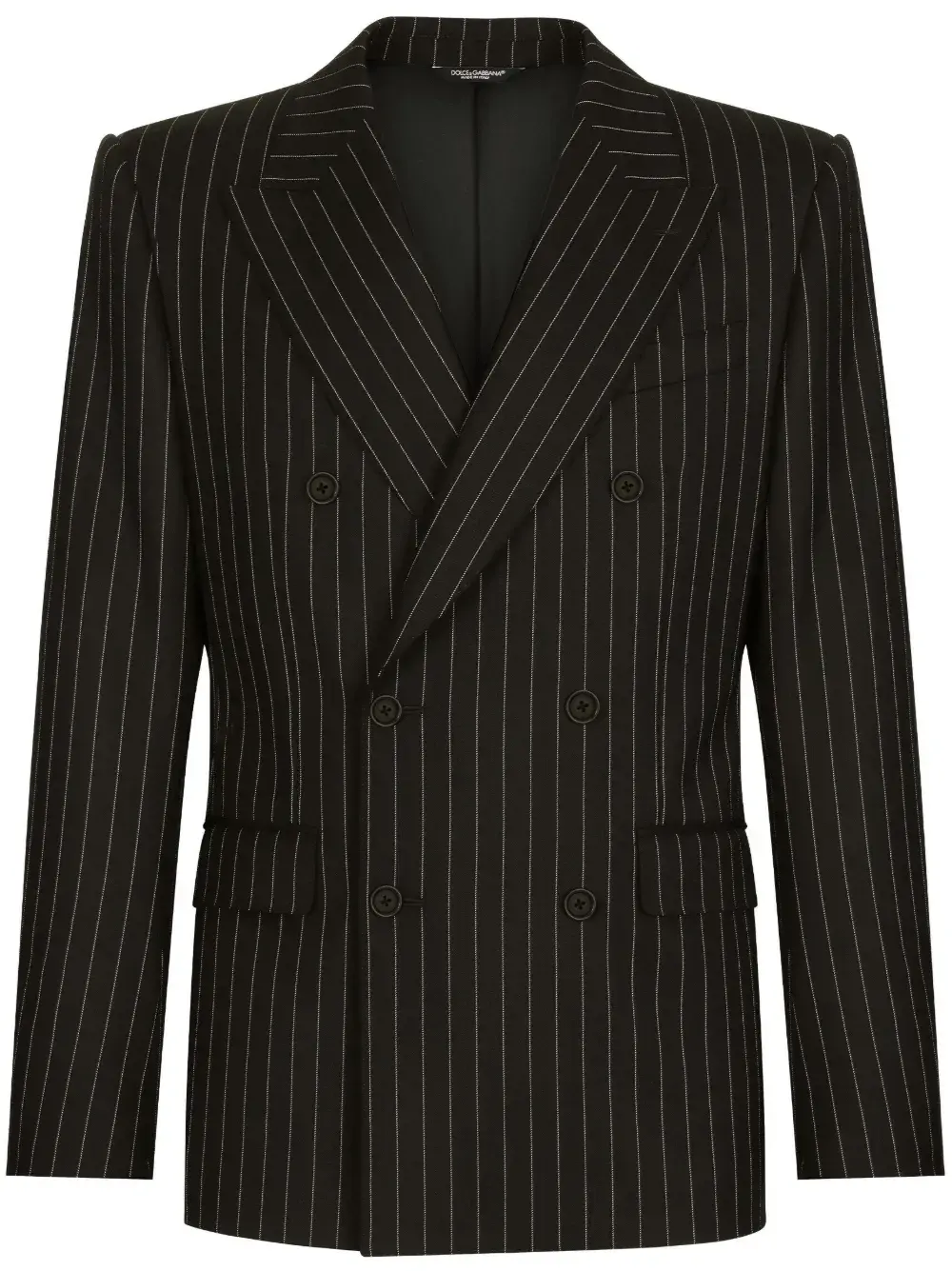 Костюм в тонкую полоску с двубортным пиджаком DOLCE & GABBANA, черный
Костюм в тонкую полоску с двубортным пиджаком DOLCE & GABBANA, черный