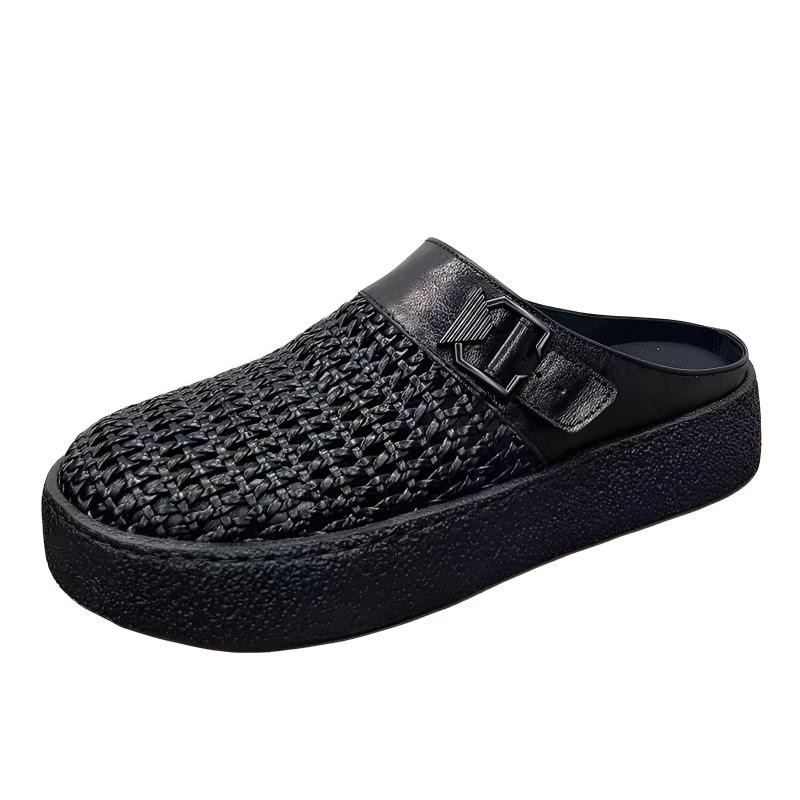 KACHILANG Мужские сандалии с закрытым носком, устойчивые к истиранию, резиновая подошва, черные
KACHILANG Мужские сандалии с закрытым носком, устойчивые к истиранию, резиновая подошва, черные