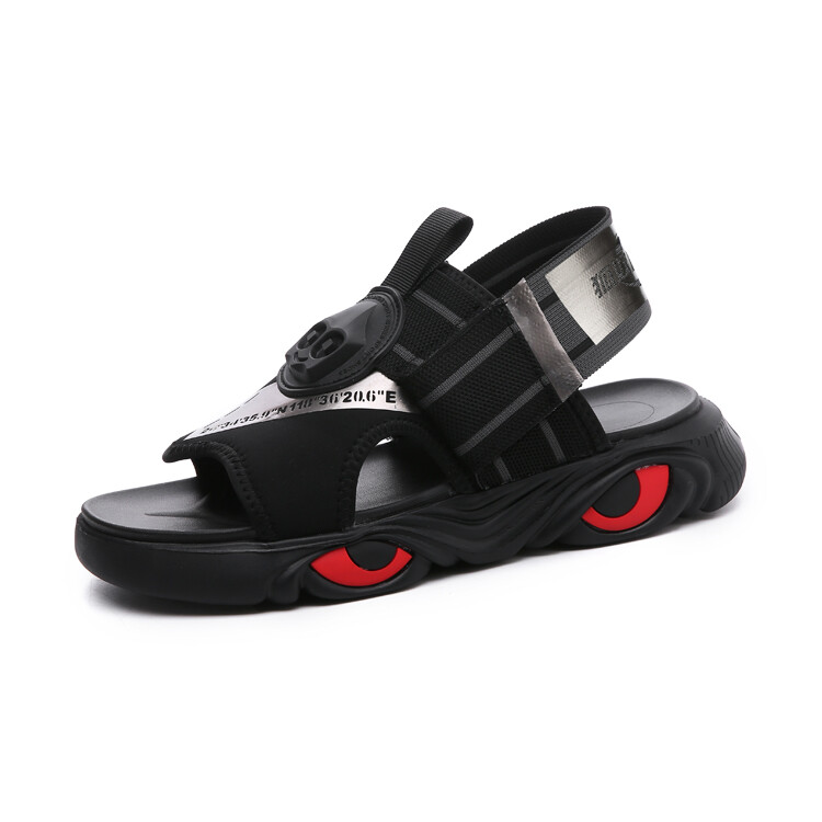 Пляжные сандалии мужские черный/серебряный Hunu 
Пляжные сандалии мужские черный/серебряный Hunu