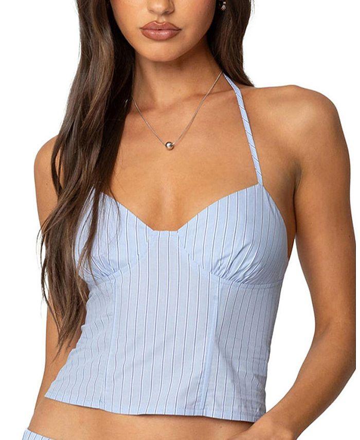 Джени Халтер в полоску Edikted, синий
Джени Халтер в полоску Edikted, синий