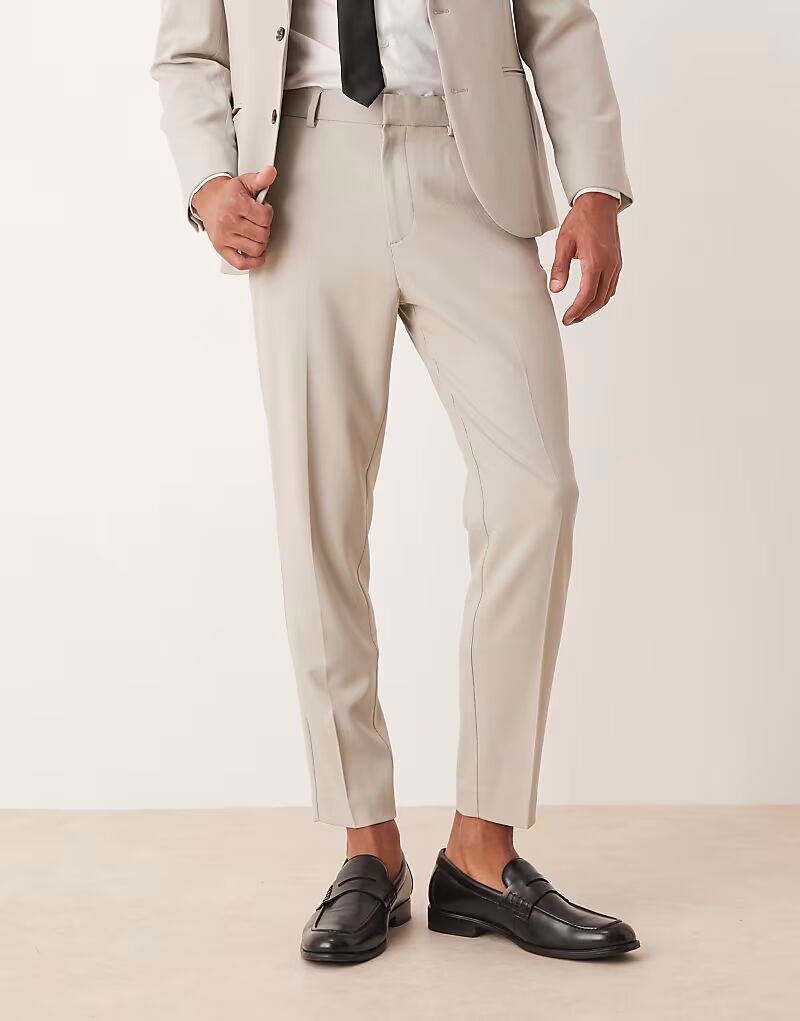 Зауженные брюки Asos Design, серо-бежевый
Зауженные брюки Asos Design, серо-бежевый