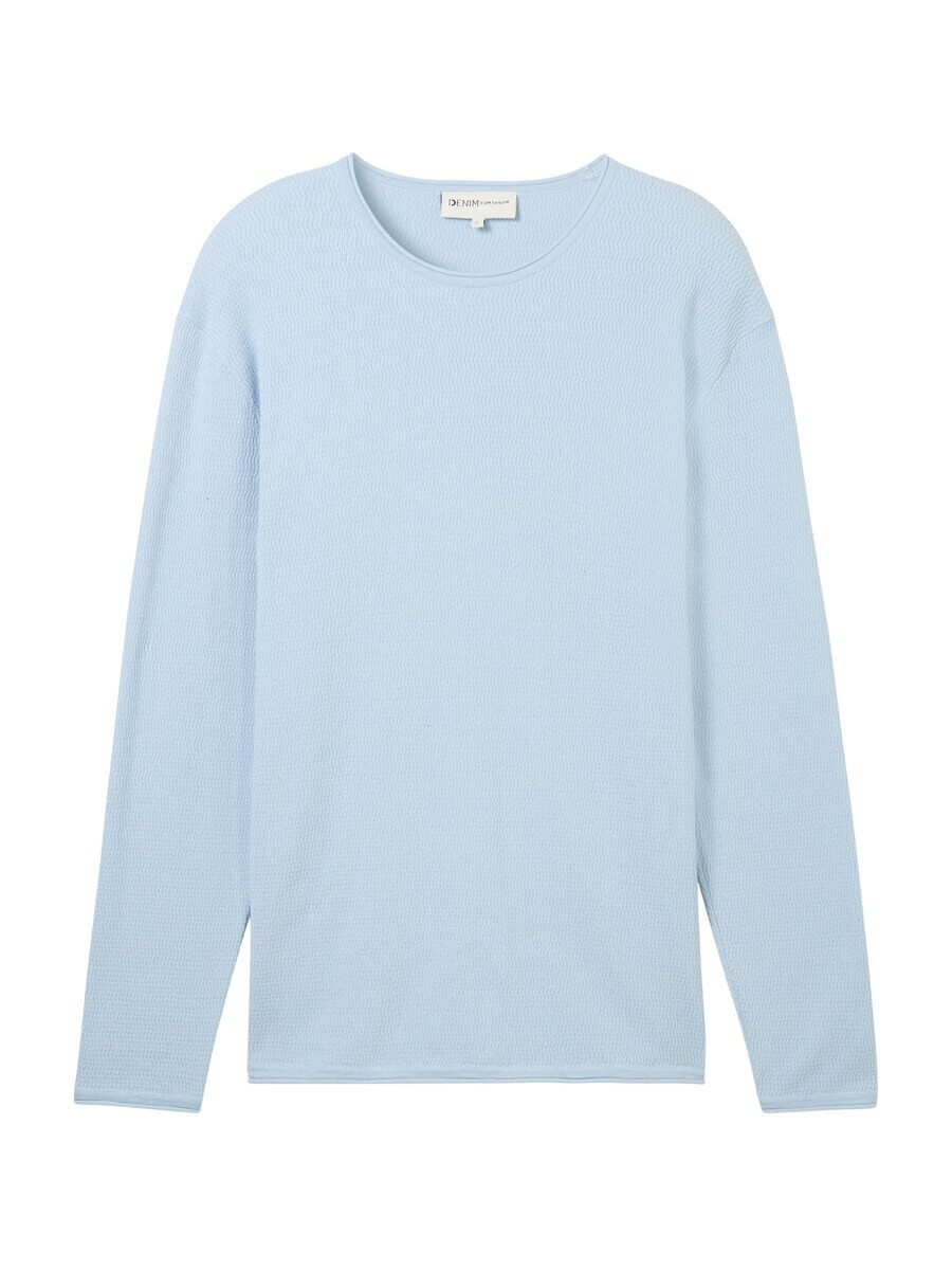 Свитер TOM TAILOR DENIM Sweater, светло-синий 
Свитер TOM TAILOR DENIM Sweater, светло-синий