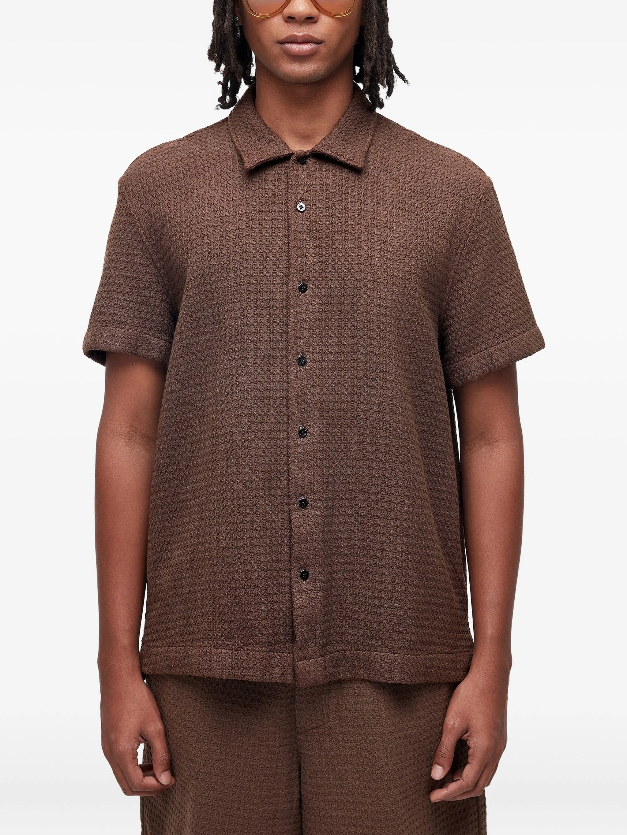 Фактурная рубашка с короткими рукавами Osklen, коричневый
Фактурная рубашка с короткими рукавами Osklen, коричневый