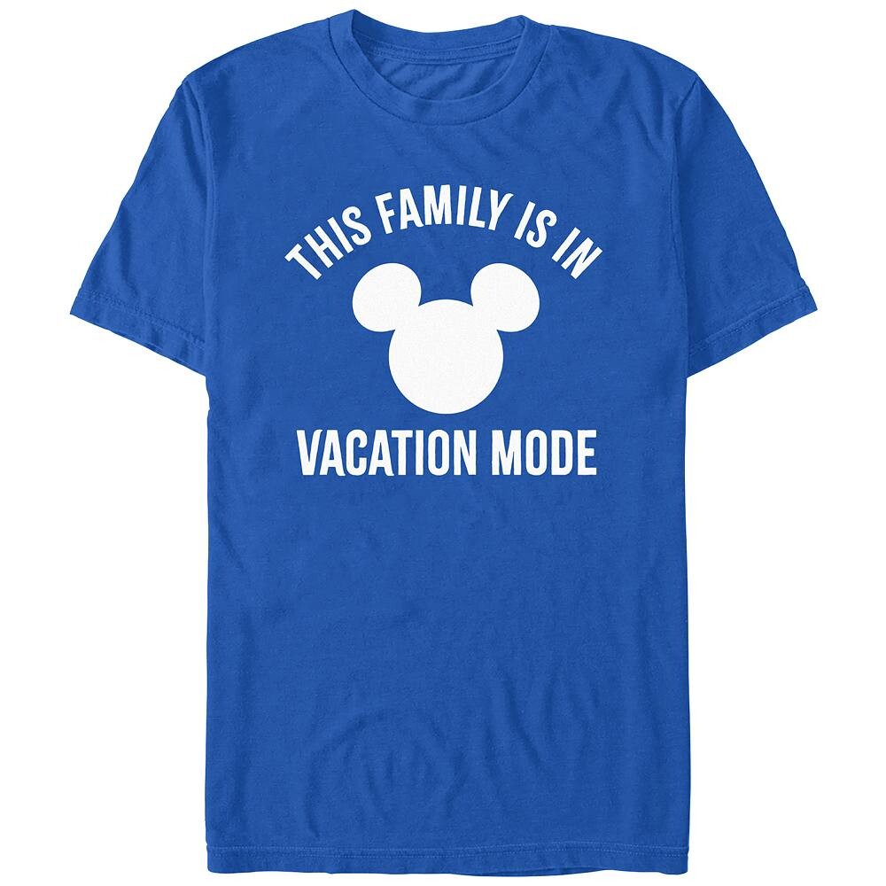 Мужская футболка Disney's This Family Is In Vacation Mode с логотипом Микки Хэда Licensed Character, цвет Royal 
Мужская футболка Disney's This Family Is In Vacation Mode с логотипом Микки Хэда Licensed Character, цвет Royal